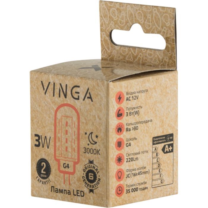 Лампочка Vinga VL-JCG4-33L-12 изображение 4