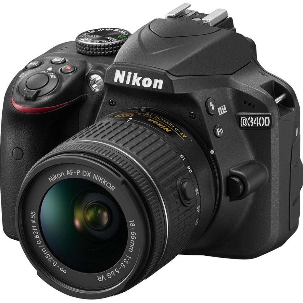 Цифровий фотоапарат Nikon D3400 AF-P 18-55 Non-VR KIT (VBA490K002)