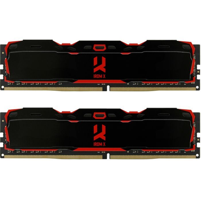 Модуль памяти для компьютера DDR4 16GB (2x8GB) 2666 MHz IRDM Black Goodram (IR-X2666D464L16S/16GDC)