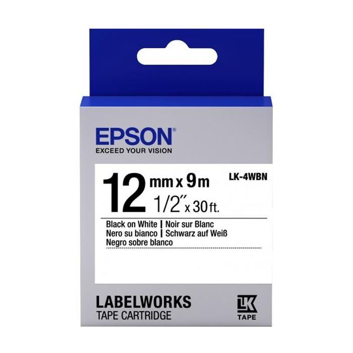 Лента для принтера этикеток Epson LK4WBN (C53S654021)