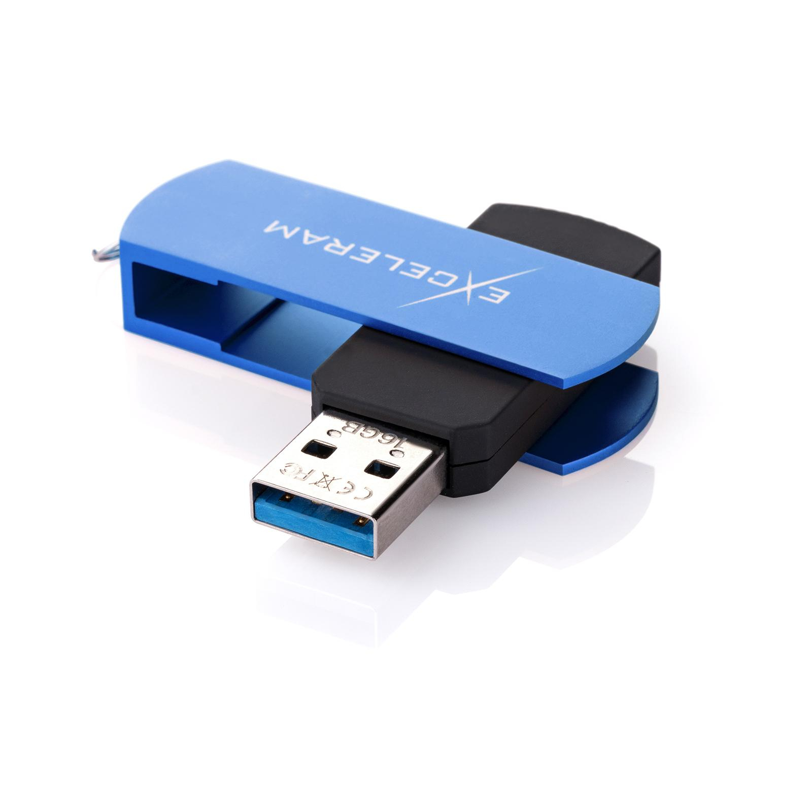 USB флеш накопичувач eXceleram 16GB P2 Series Blue/Black USB 3.1 Gen 1 (EXP2U3BLB16) зображення 2