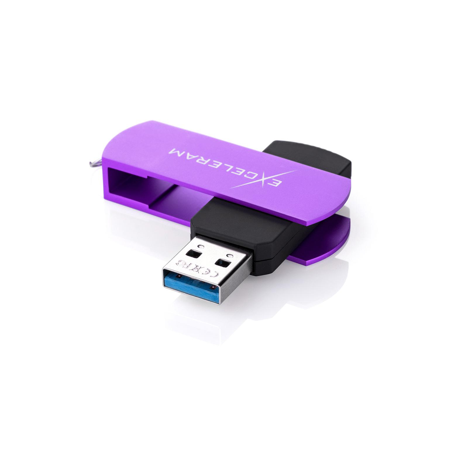 USB флеш накопитель eXceleram 128GB P2 Series Purple/Black USB 3.1 Gen 1 (EXP2U3PUB128) изображение 2
