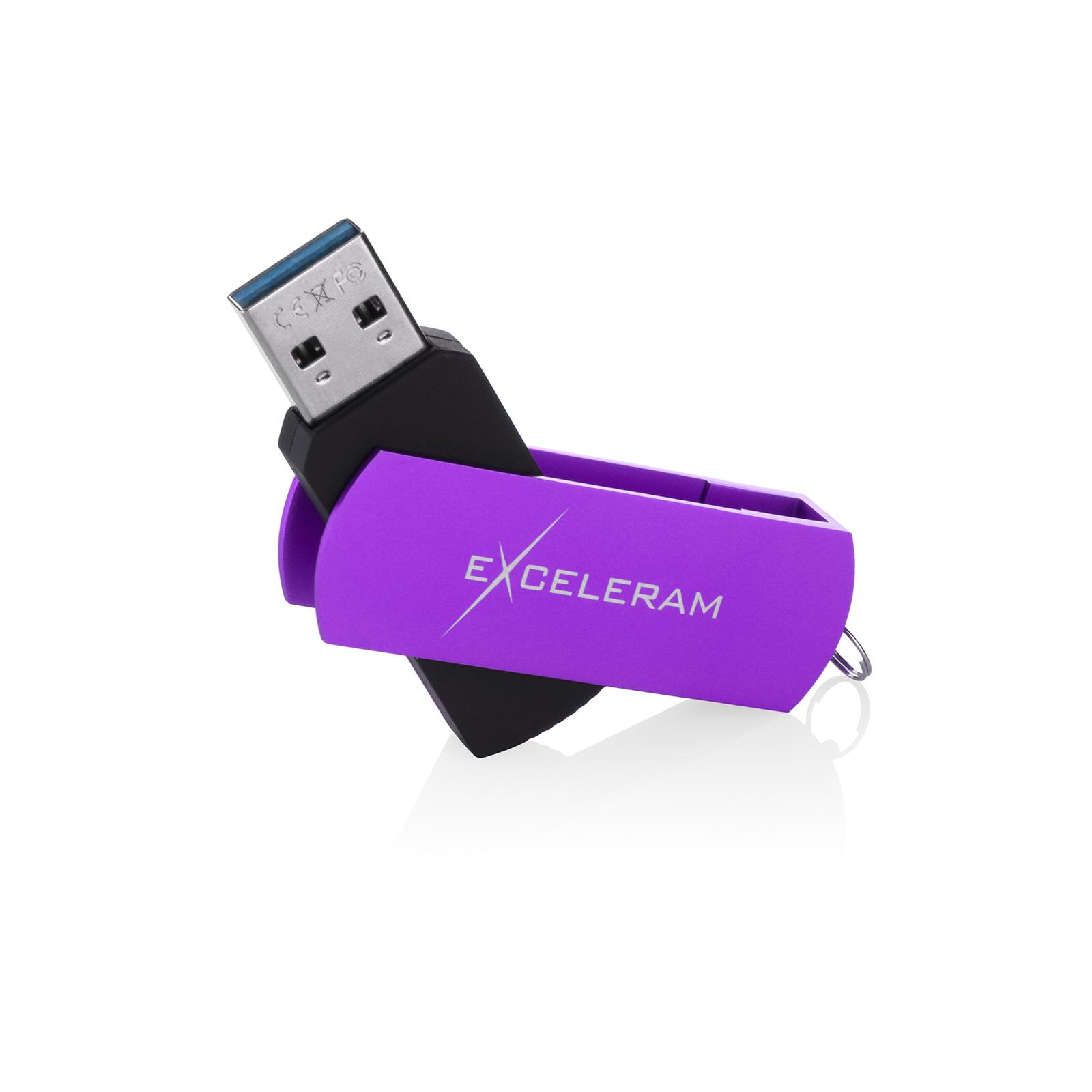 USB флеш накопитель eXceleram 128GB P2 Series Grape/Black USB 3.1 Gen 1 (EXP2U3GPB128) изображение 3