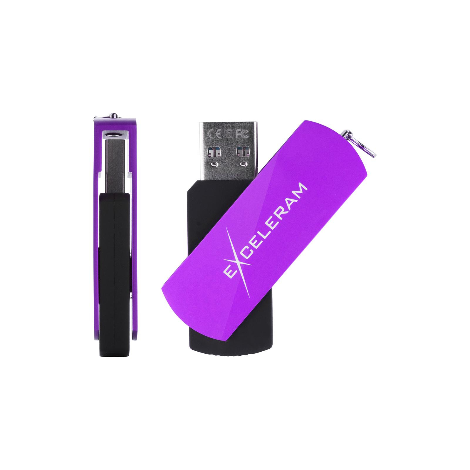 USB флеш накопитель eXceleram 128GB P2 Series Purple/Black USB 3.1 Gen 1 (EXP2U3PUB128) изображение 4