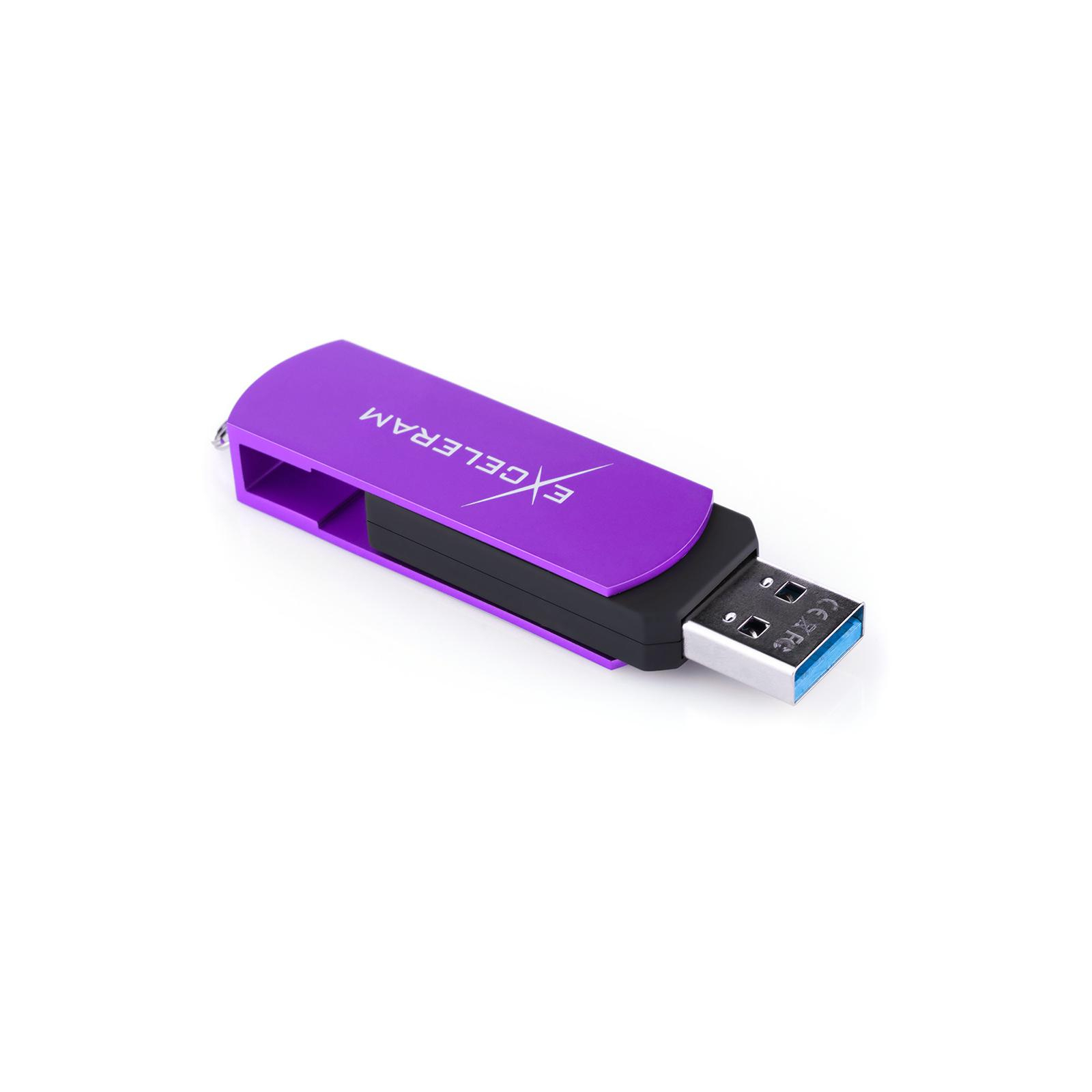 USB флеш накопитель eXceleram 128GB P2 Series Grape/Black USB 3.1 Gen 1 (EXP2U3GPB128) изображение 5