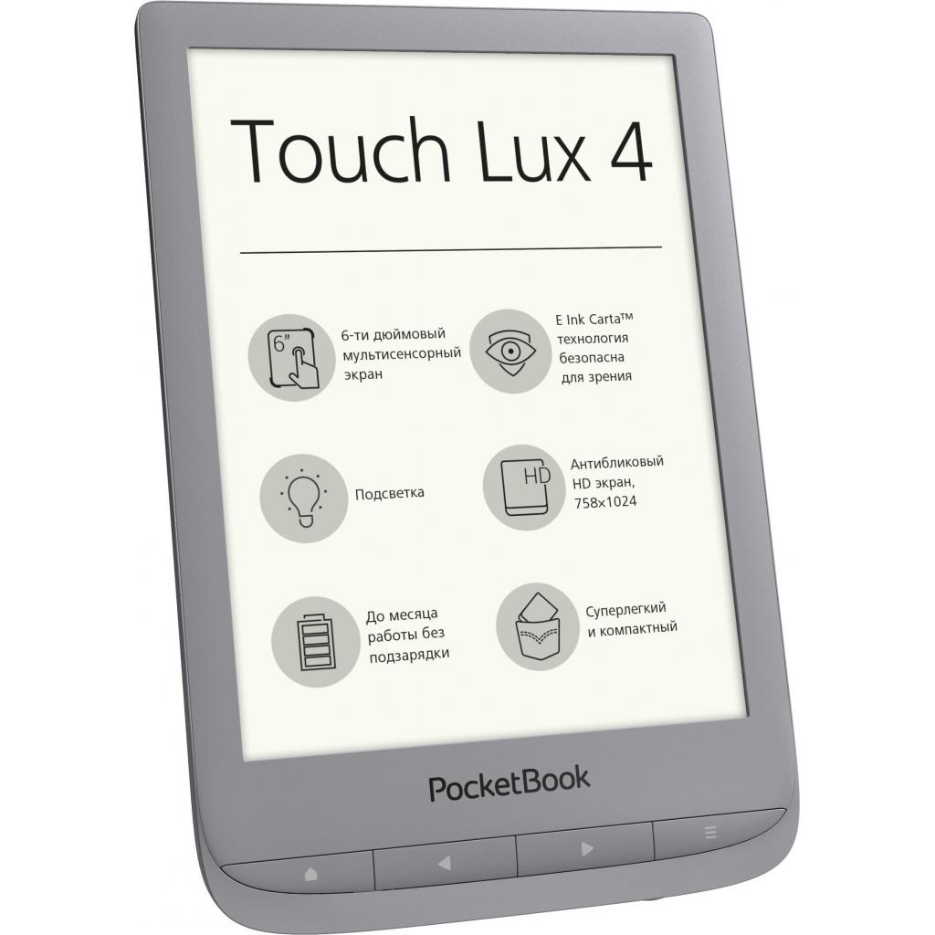 Електронна книга Pocketbook 627 Touch Lux4 Silver (PB627-S-CIS) зображення 2