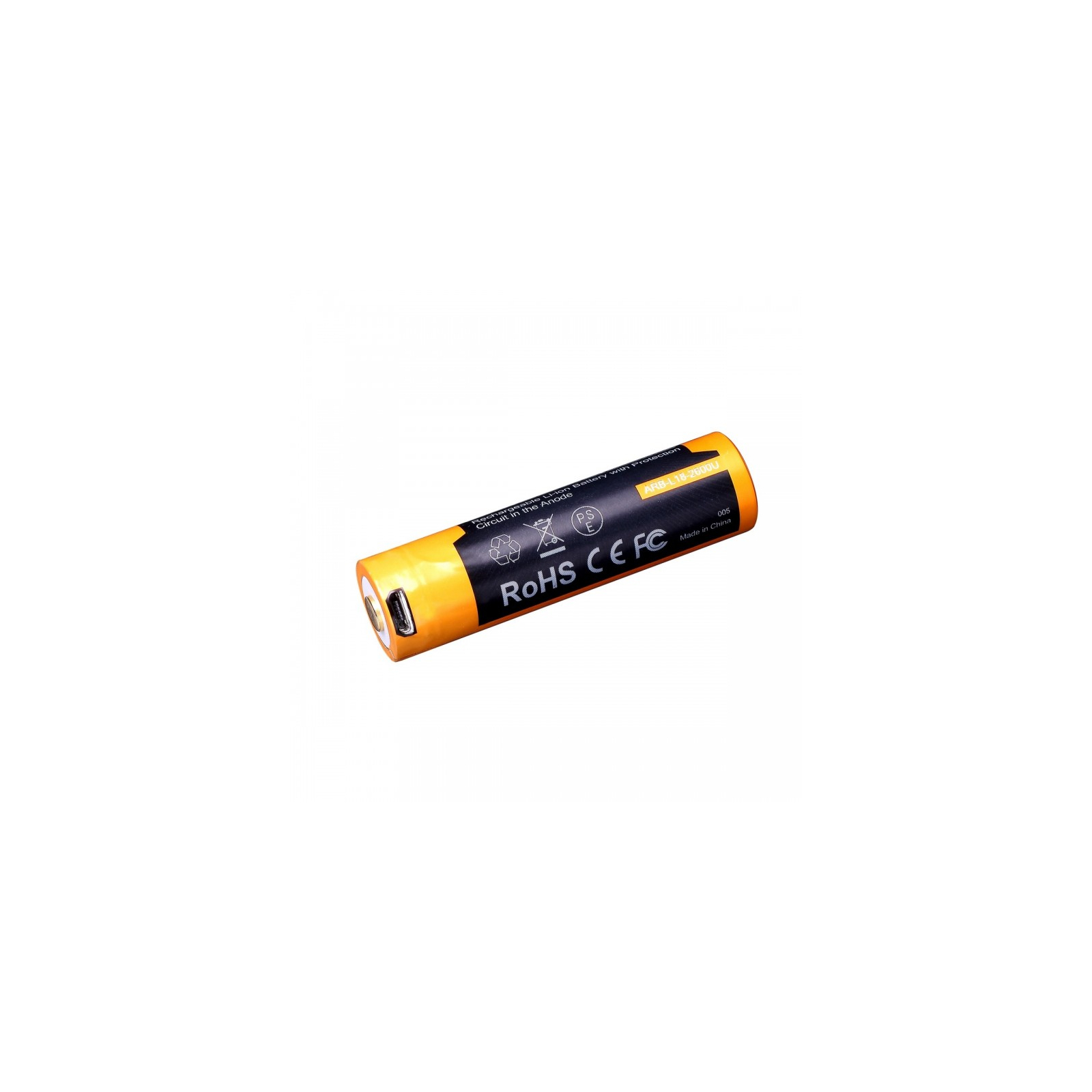 Аккумулятор Fenix 18650  2600 mAh micro usb зарядка (ARB-L18-2600U) изображение 3