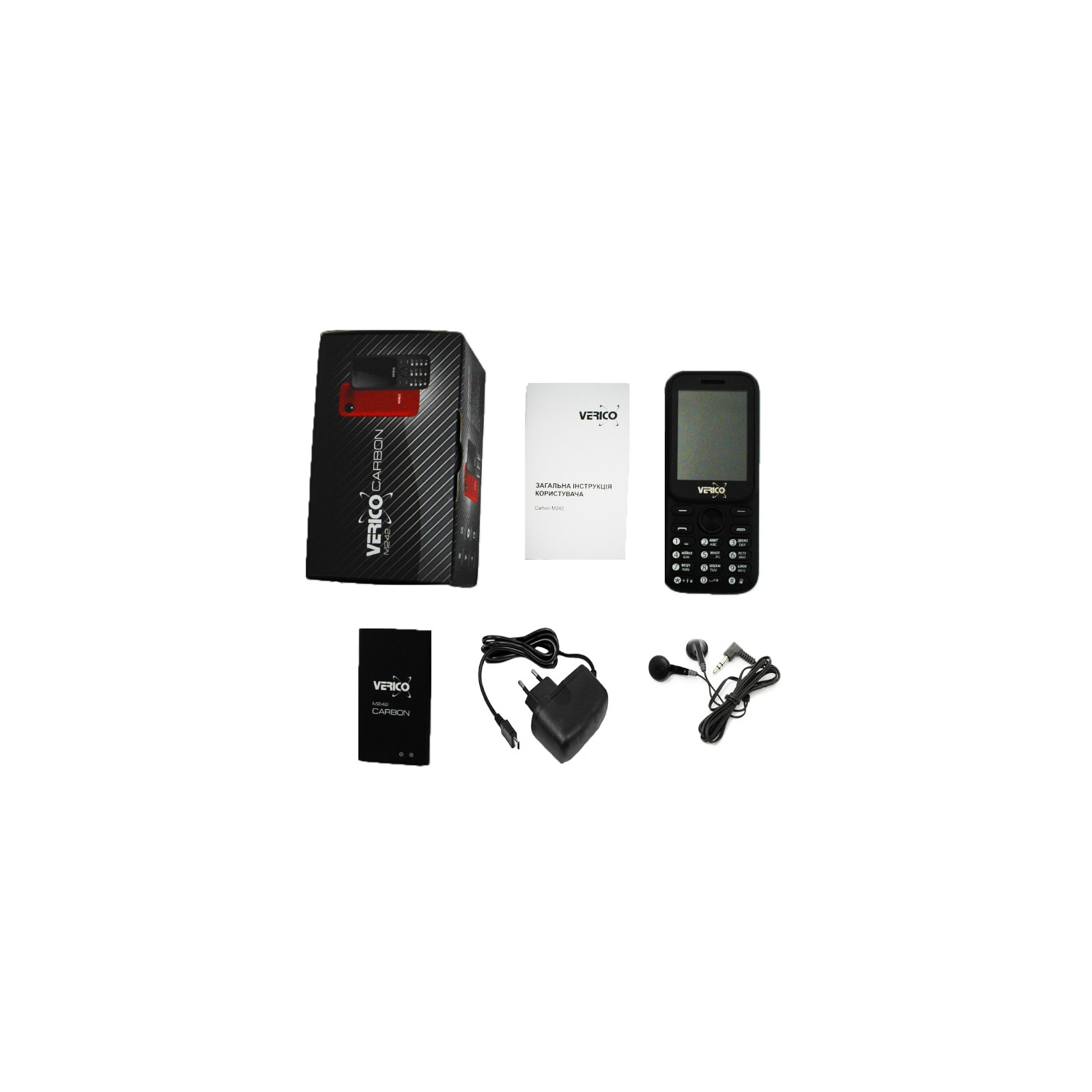 Мобільний телефон Verico Carbon M242 Black (4713095606656) зображення 7