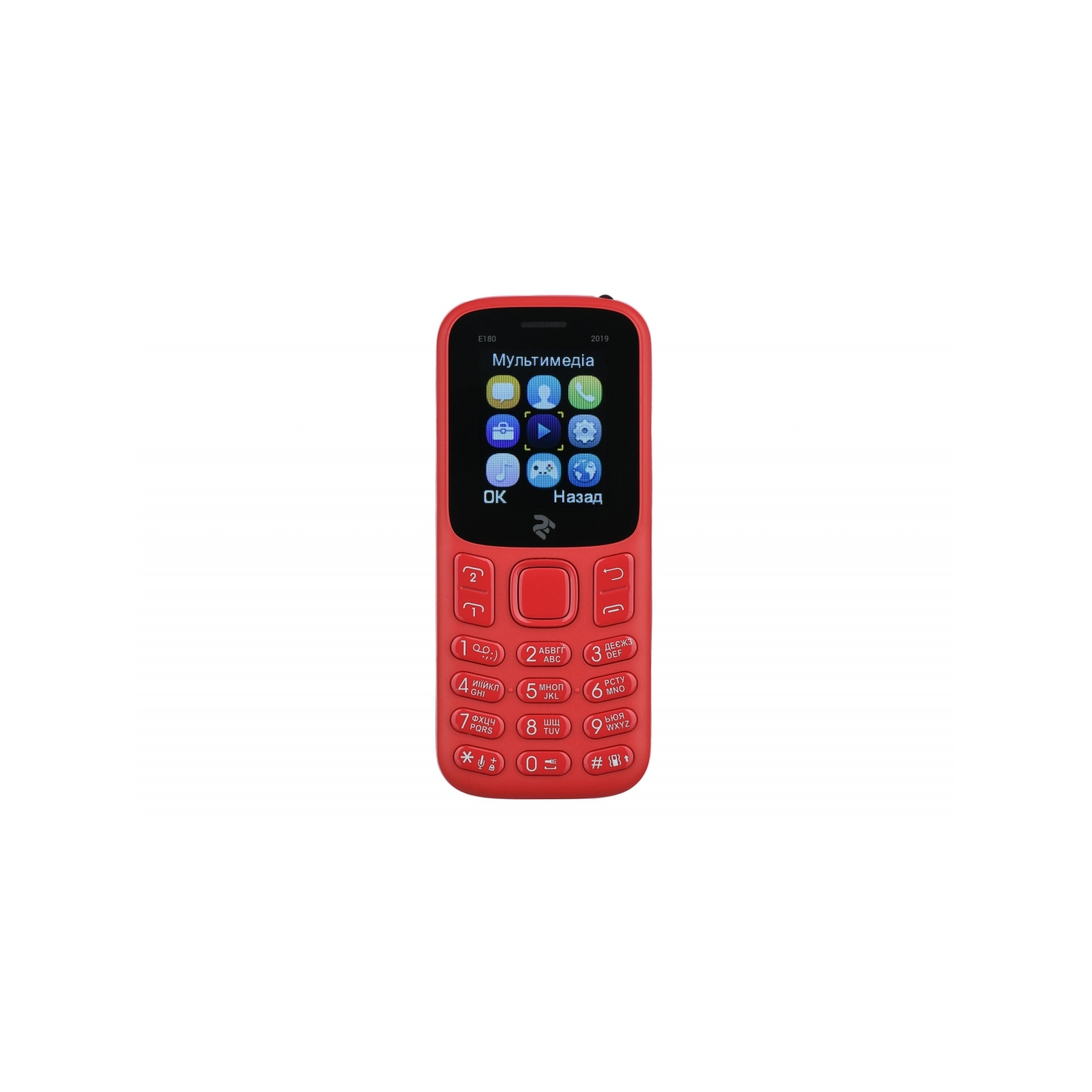 Мобільний телефон 2E E180 2019 Red (680576170057) зображення 3