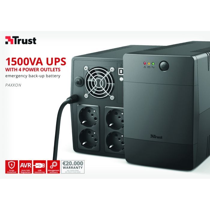 Источник бесперебойного питания Trust Paxxon 1500VA (23505_TRUST) изображение 7