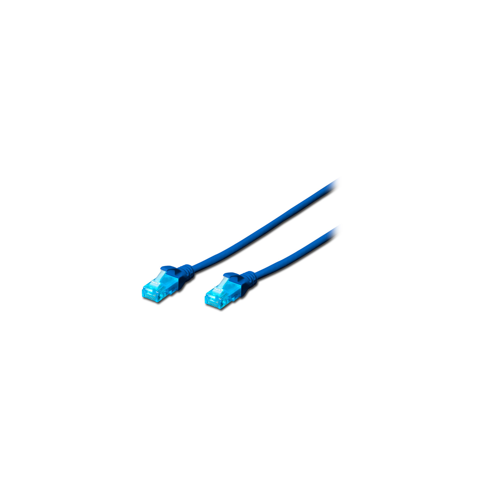 Патч-корд 1м, UTP, cat.5e, AWG 26/7, CCA, PVC, blue Digitus (DK-1512-010/B)