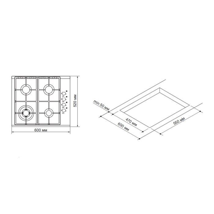 Варочна поверхня Pyramida PSG 614 BLACK LUXE (PSG614BLACKLUXE) зображення 12