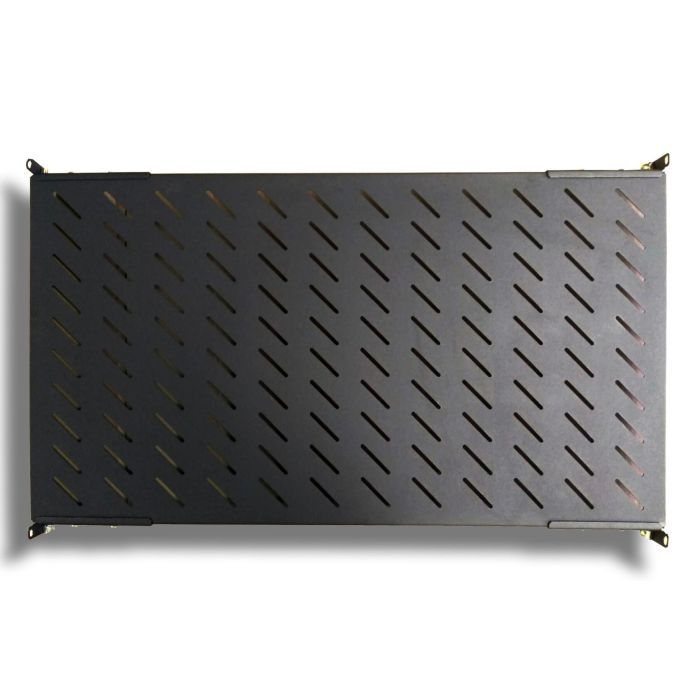 Полка 19" 1U глиб. 800мм, в шкафи глибиною 1000мм, чорна Hypernet (U-FS-100-BLACK) зображення 2