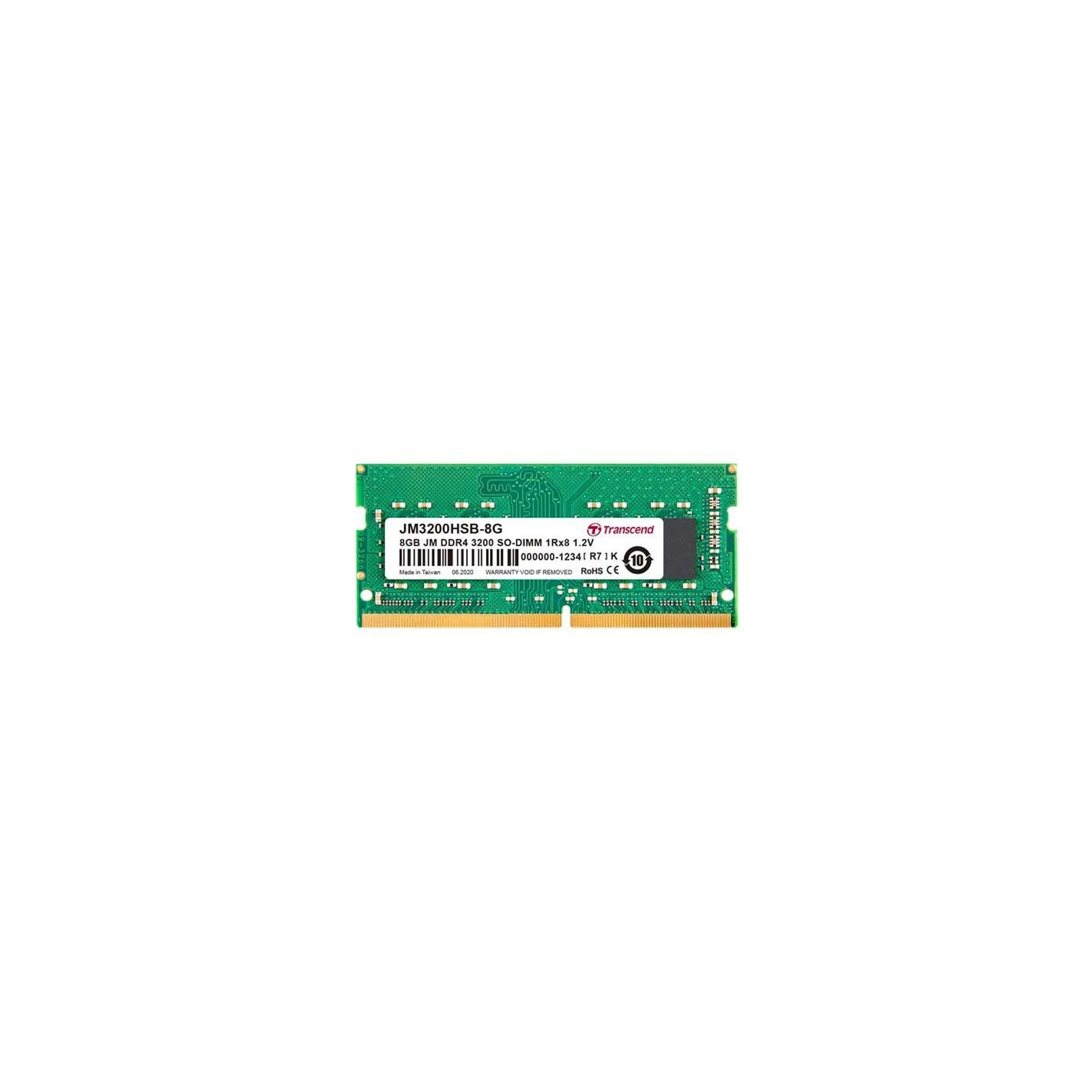Модуль памяти для ноутбука SoDIMM DDR4 8GB 3200 MHz Transcend (JM3200HSB-8G)