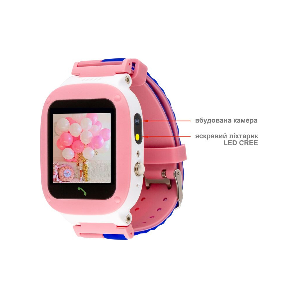 Смарт-часы Amigo GO004 Splashproof Camera+LED Pink (746404) изображение 3