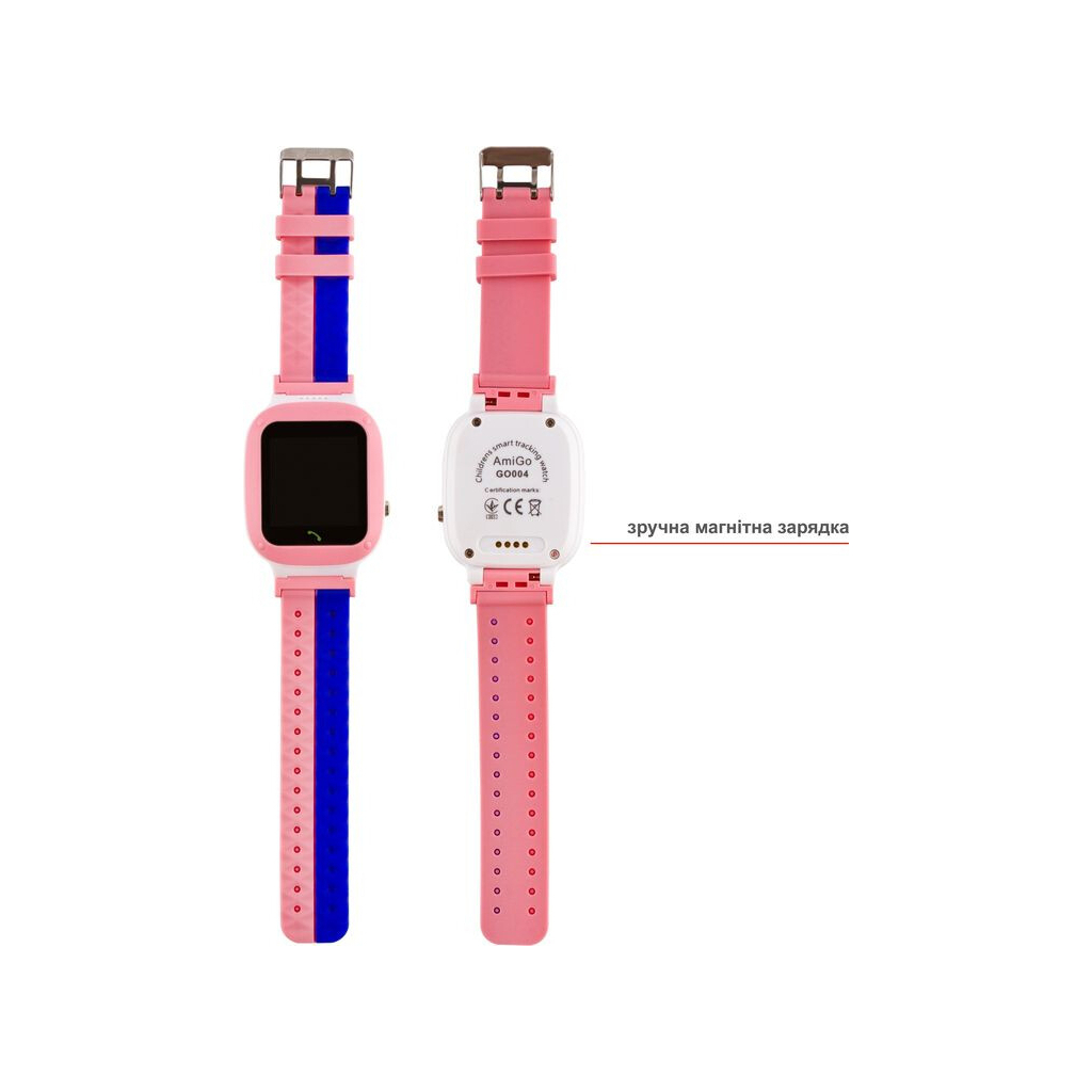 Смарт-часы Amigo GO004 Splashproof Camera+LED Pink (746404) изображение 4