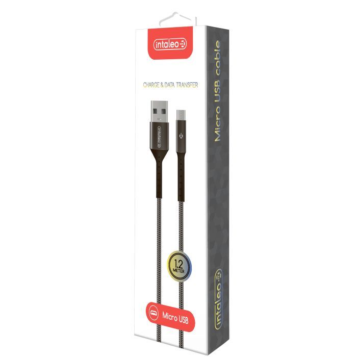 Дата кабель USB 2.0 AM to Micro 5P 1.2m Intaleo (1283126495649) изображение 2