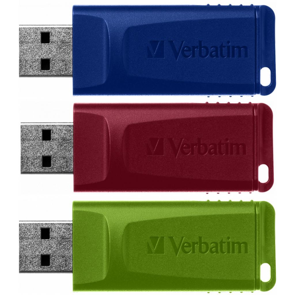 USB флеш накопичувач Verbatim 2x32GB Store'n'Go Slider Red/Blue USB 2.0 (49327) зображення 2