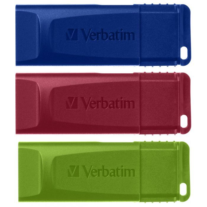 USB флеш накопитель Verbatim 3x16GB Slider Red/Blue/Green USB 2.0 (49326) изображение 3