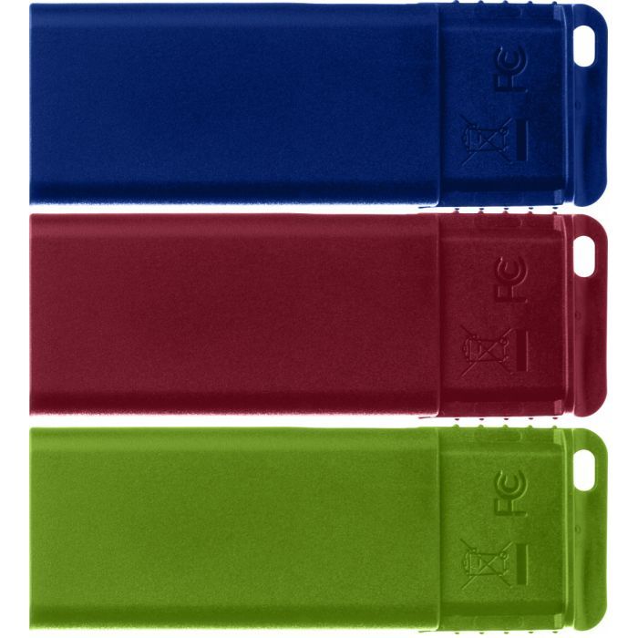 USB флеш накопитель Verbatim 3x16GB Slider Red/Blue/Green USB 2.0 (49326) изображение 4