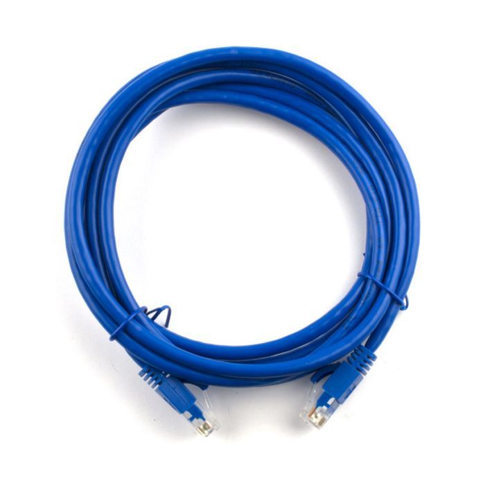 Патч-корд 1м, RJ-45, Cat.5e, CU, медь, синий Ritar (PCR-CU/1Be / 04270)