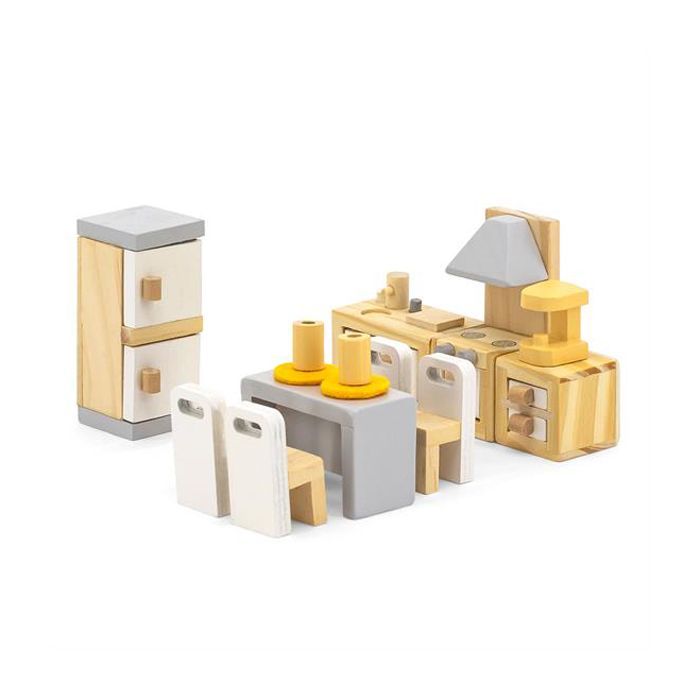 Игровой набор Viga Toys Деревянная мебель для кукол PolarB Кухня и столовая (44038) изображение 2