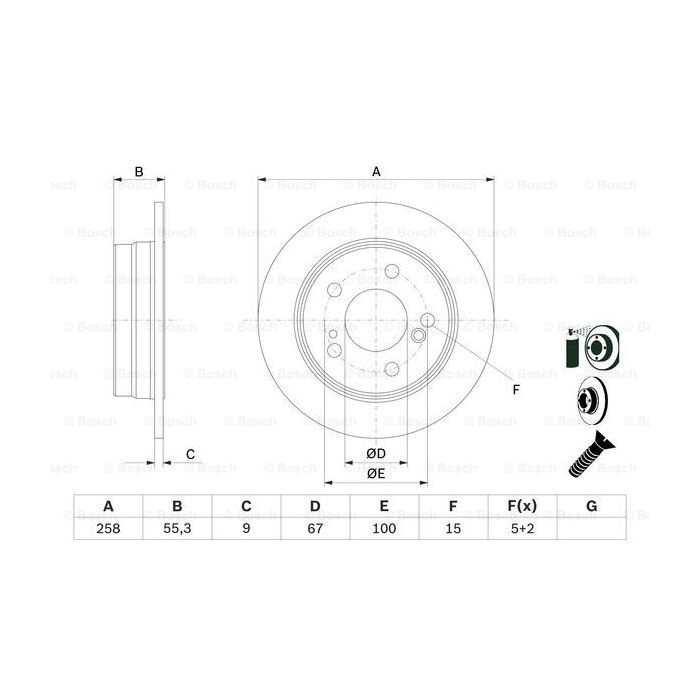 Гальмівний диск Bosch 0 986 478 188 зображення 5
