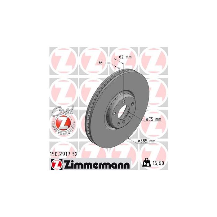 Тормозной диск ZIMMERMANN 150.2917.32