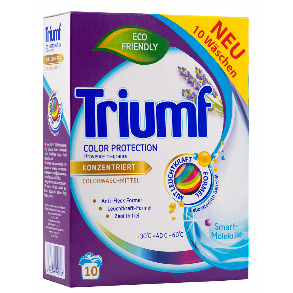 Пральний порошок Triumf Color Protection для кольорової білизни 720 г (4260266159867)