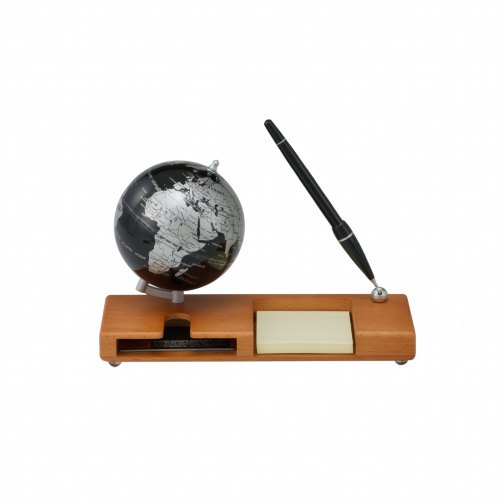 Глобус Bestar Black Silver с ручкой и визитницей, темная вишня (0911HDY-BS)