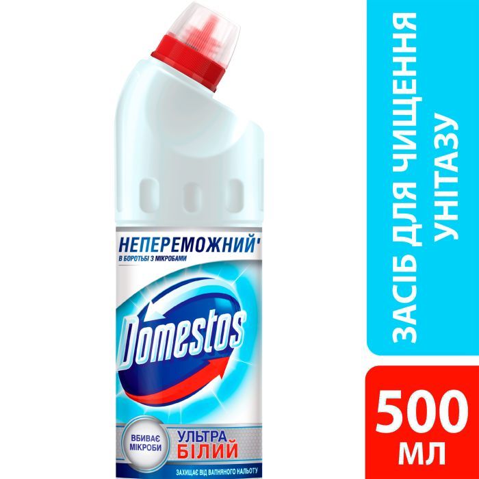 Засіб для чищення унітазу Domestos Ультра Білий 1 л (8710908149474) зображення 4