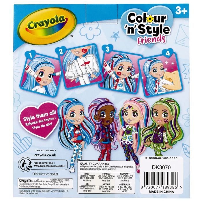 Набор для творчества Crayola Colour n Style Стильные девушки Скай (918938.005) изображение 8
