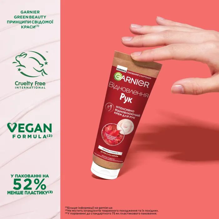 Крем для рук Garnier Skin Naturals Интенсивно восстанавливающий Против сухости 75 мл (3600540497826/3600542561426) изображение 4