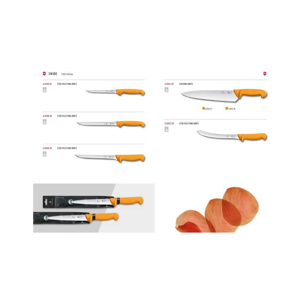 Кухонный нож Victorinox Swibo Fish Filleting Flexible 20 см Yellow (5.8449.20)