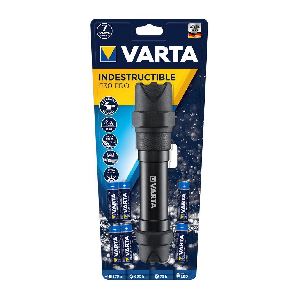 Ліхтар Varta Indestructible F30 Pro LED 6хАА (18714101421) зображення 4