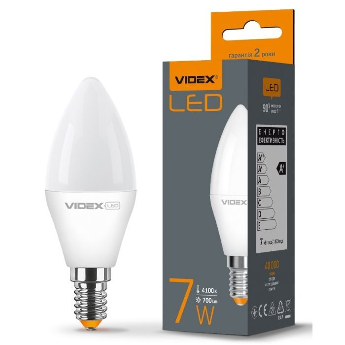 Лампочка Videx LED C37e 7W E14 4100K (VL-C37e-07144) изображение 3