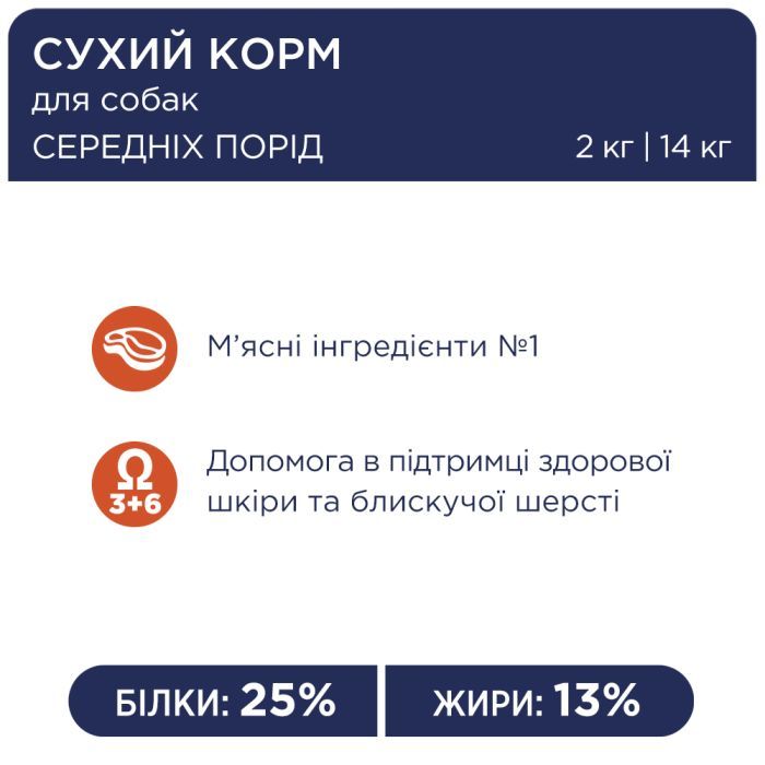 Сухий корм для собак Club 4 Paws Преміум. Для середніх порід 14 кг(П) (4820215366328) зображення 4