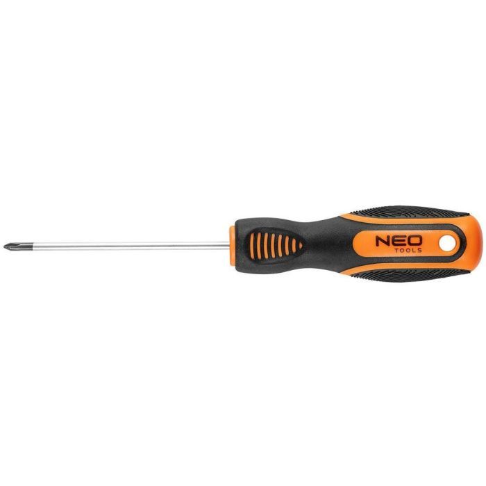 Отвертка Neo Tools крестовая, PH0 x 75 мм, CrV (04-177)