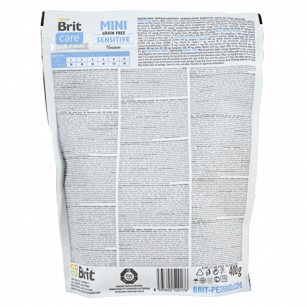 Сухий корм для собак Brit Care GF Mini Sensitive 400 г (8595602520176) зображення 2
