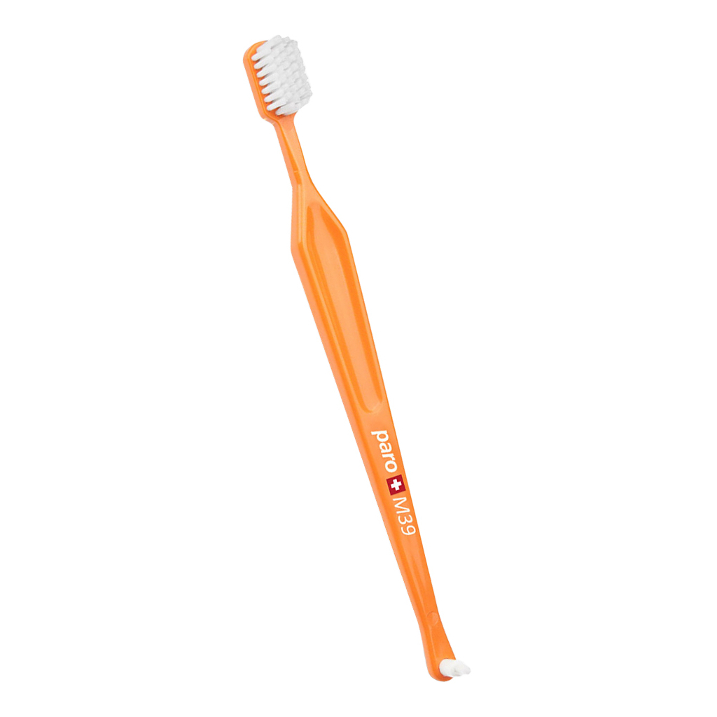 Зубная щетка Paro Swiss M39 в полиэт. уп. средней жесткости Оранжевая (7610458097167-orange)