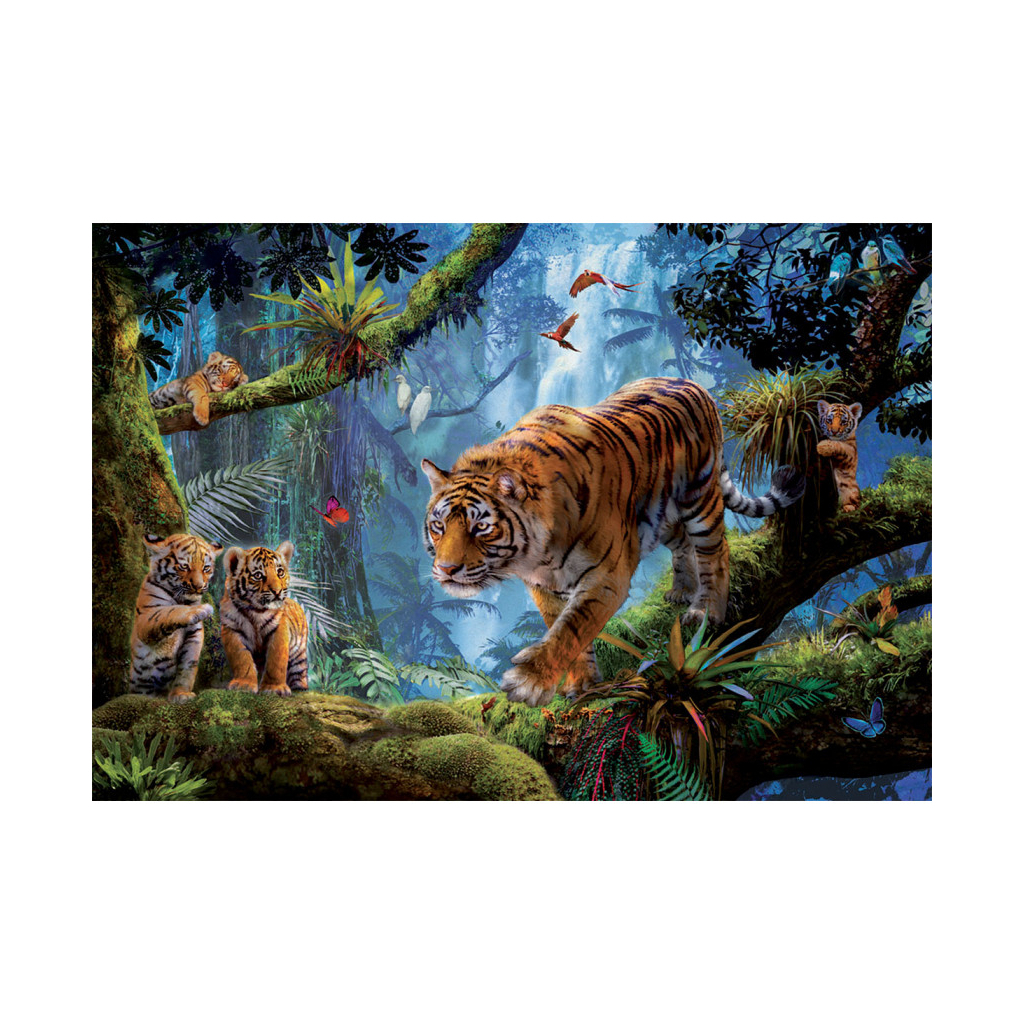 Пазл Educa Тигри на дереві, 1000 елементів (6425202) зображення 2