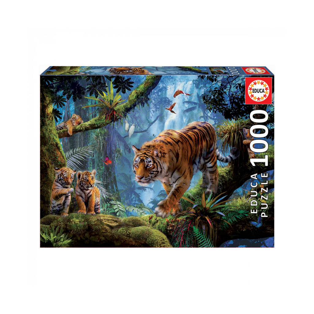 Пазл Educa Тигры на дереве, 1000 элементов (6425202)