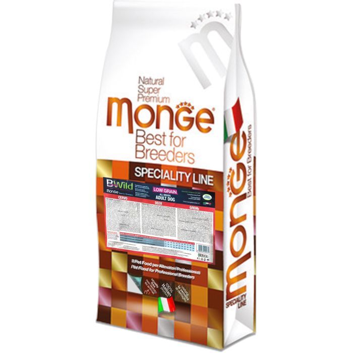 Сухой корм для собак Monge Dog Bwild Low Grain оленина 15 кг (8009470004534)