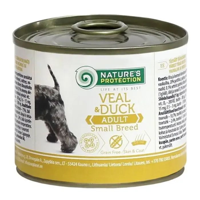 Консерви для собак Nature's Protection Adult small breed Veal&Duck 200 г (KIK45095)