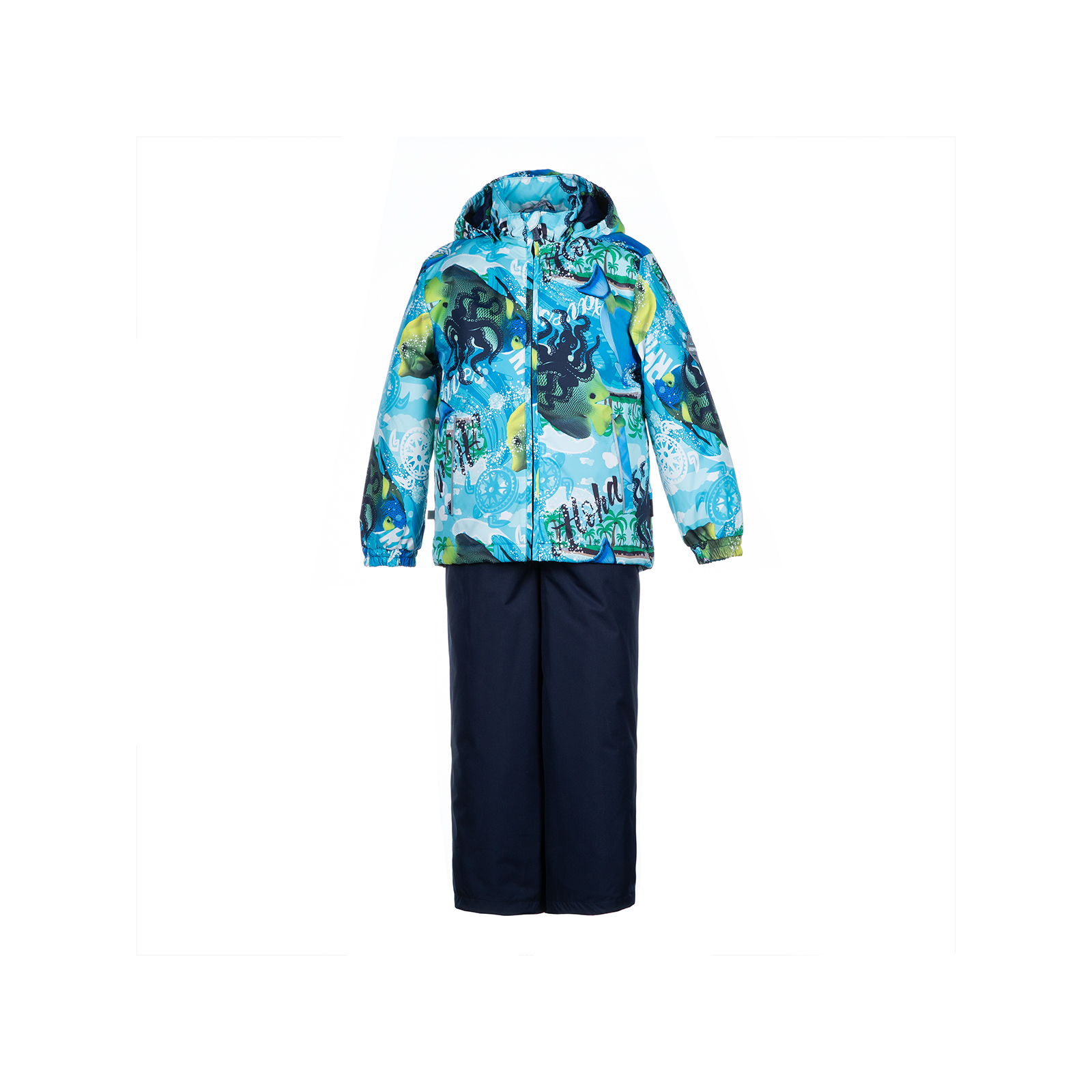 Комплект верхней одежды Huppa YOKO 41190014 синий с принтом/тёмно-синий 122 (4741468786988)