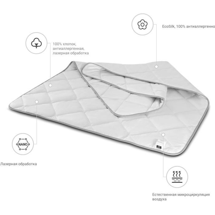 Ковдра MirSon антиалергенна EcoSilk Royal Pearl 015 зима 110x140 см (2200000004772) зображення 2