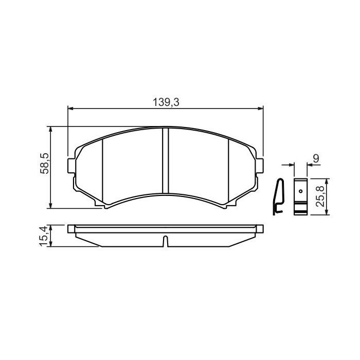 Гальмівні колодки Bosch 0 986 424 709