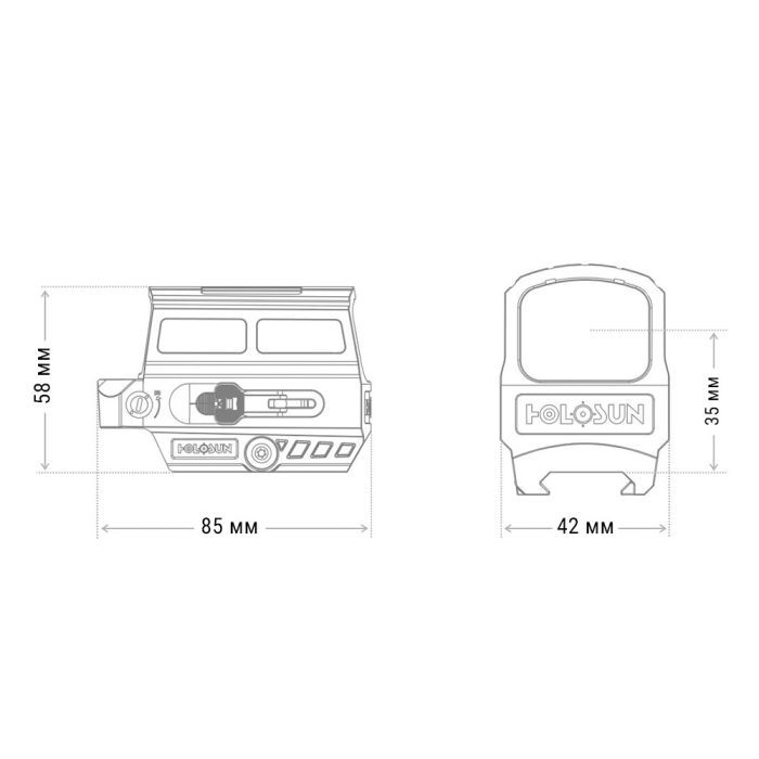 Коллиматорный прицел Holosun HS512C (747010) изображение 6