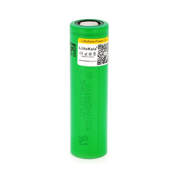 Аккумулятор 18650 2600mAh (2450-2650mah), 3.7V (2.75-4.2V), green, PVC BOX Liitokala (Lii-VTC5)