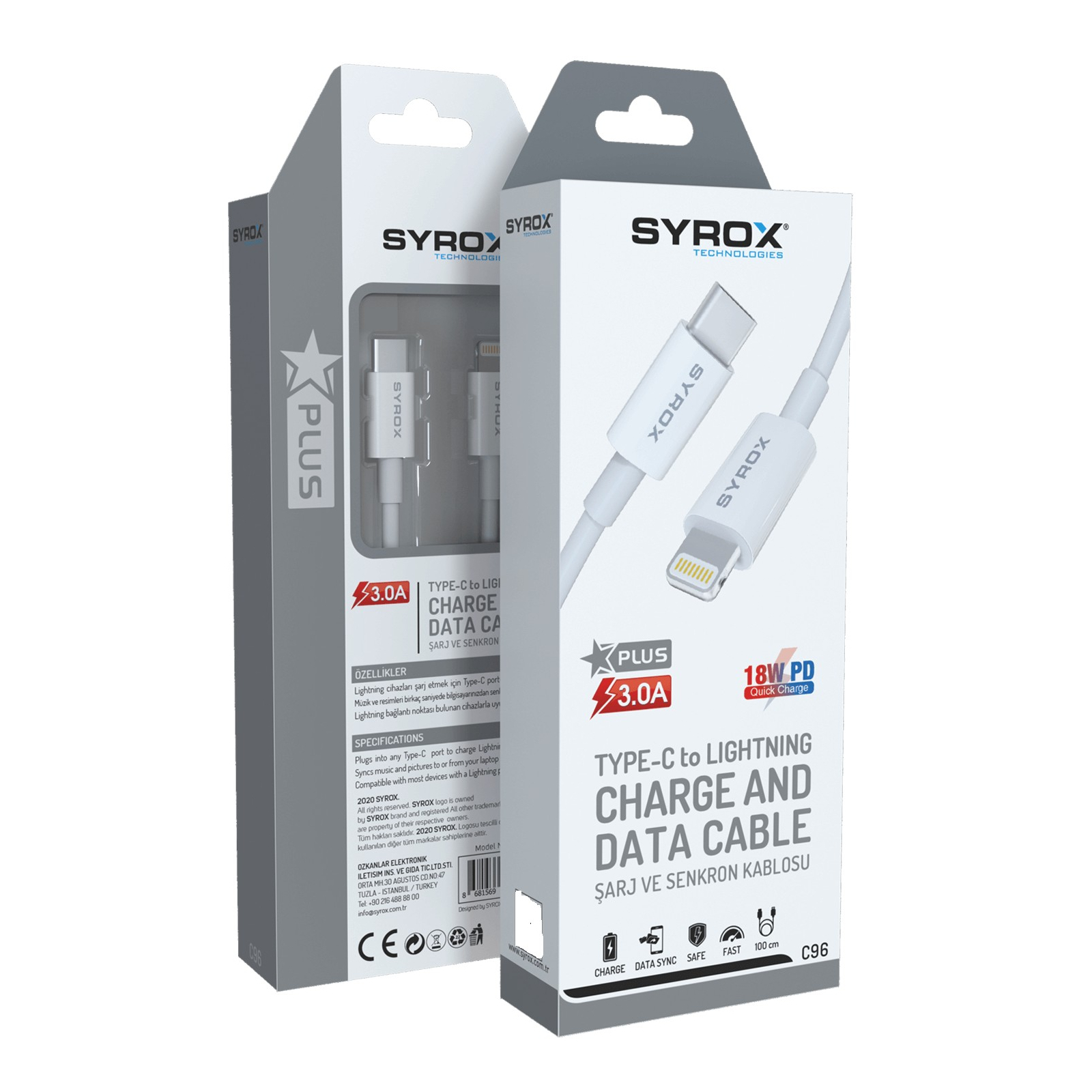 Дата кабель USB-С to Lightning 18В 3.0A Syrox (С96) изображение 2